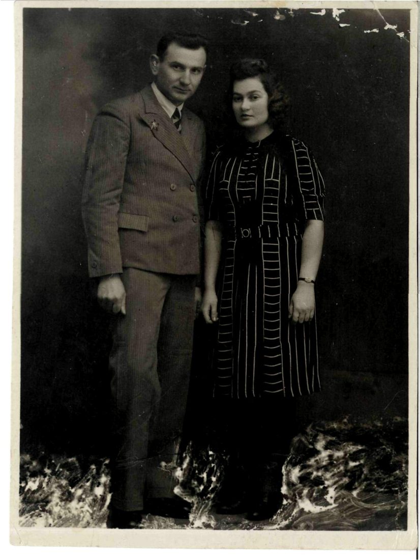 Евгений и Надежда Алюшины после свадьбы, 12 января 1946 года